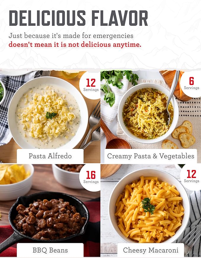 ReadyWise Emergency Food Supply - 14 Day, 150 Servings Emergency Freeze Dried Food Bucket, Protein Meals, Camping Essentials, Survival Kit, Disaster Prepping Supplies, up to 25 Year Shelf Life