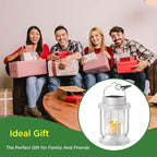 Solar Lantern Outdoor & Indoor Use – Hanging Solar Lights with Realistic Flickering Flameless Candle, Weatherproof for Gardens, Patios, Trees, and Lawns (White, 4 Pack)