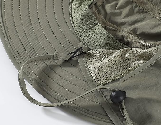 Home Prefer UPF 50+ Mens Wide Brim Fishing Hat with Neck Flap Sun Hat for Men Women Sun Protection Cap