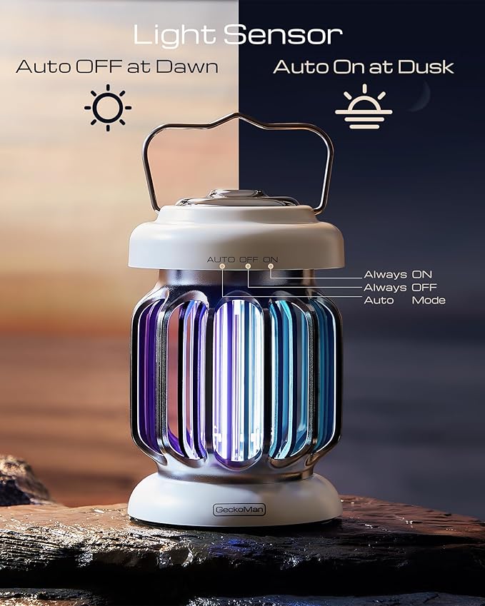 2-Pack Hybrid Spectrum, Dusk-to-Dawn Bug Zapper Outdoor Bug Zapper Indoor Bug Zapper Mosquito Repellent Outdoor Patio Mosquito Zapper Fly Zapper Fruit Fly Trap for Indoors Killer with Light Sensor