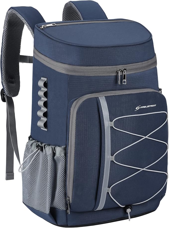 Maelstrom Cooler Backpack - 35/50 Can Insulated Soft Cooler Lunch Bag for Camping, Beach, Hiking & Shopping
