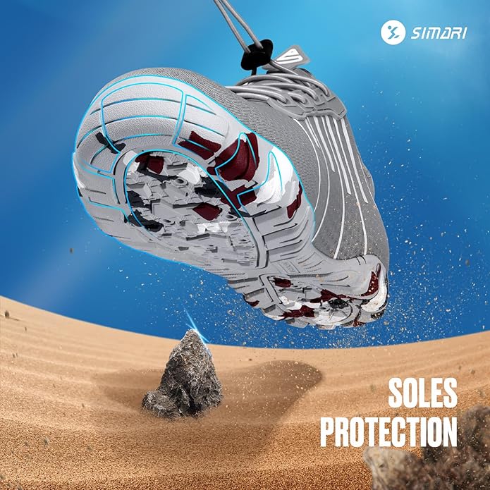 SIMARI Water Shoes for Women Men - Barefoot Quick-Dry Aqua Socks | Lightweight Swim Shoes for Surfing, Swimming, Beach Sports, Kayaking, Diving | Non-Slip Design