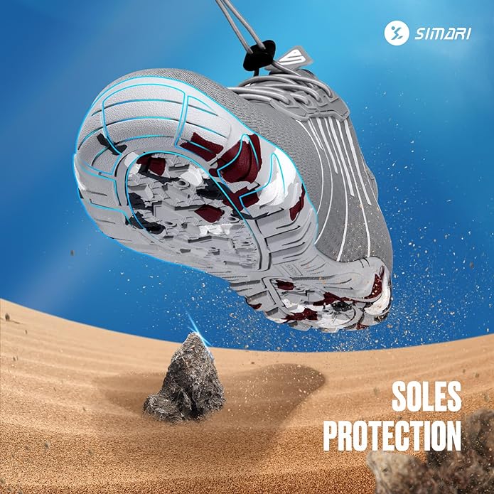 SIMARI Water Shoes for Women Men - Barefoot Quick-Dry Aqua Socks | Lightweight Swim Shoes for Surfing, Swimming, Beach Sports, Kayaking, Diving | Non-Slip Design