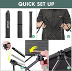 VILLEY Folding Camping Table with Carry Bag, Portable Lightweight Beach Table with Oxford Fabric and Reinforced Aluminum Panel for Outdoor, Camping, Picnic, Backyards, BBQ