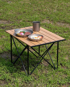 iClimb Ultralight Compact Camping Folding Table with Carry Bag (Reinforced Silver - L)