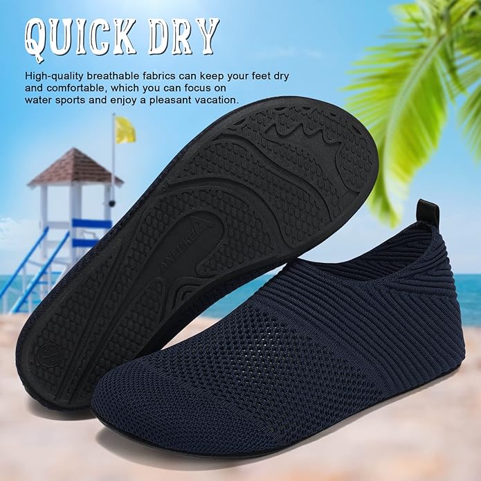 ANLUKE Womens Mens Water Shoes Barefoot Quick-Dry Aqua Socks for Beach Swim Surf Water Sport