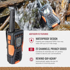 Bundle of Cobra RX380 Walkie Talkies (2-Pack) + Cobra ACXT1037R FLT Walkie Talkie (1-Pack)