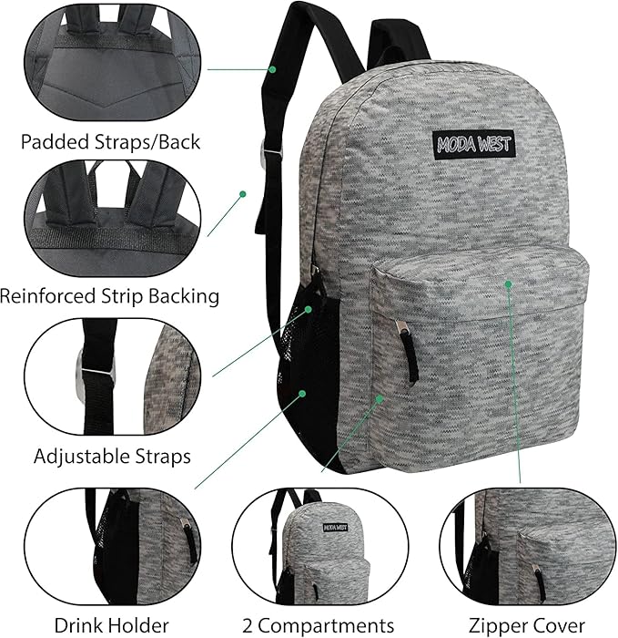 Bulk Case of 12 Backpacks, 12 Winter Item Sets, 12 Hygiene Kits - Hygiene Kits and Clothing for Emergencies, Homeless, Charity