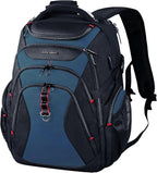 KROSER Travel Laptop Backpack 17.3 Inch XL Computer Backpack with Hard Shell Saferoom RFID Pockets Water-Repellent Business College Daypack Stylish Bag for Men/Women-Black Haze Blue