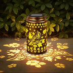 2 Pack Cardinal Solar Lanterns Outdoor Waterproof, Metal Hanging Lights Decorations for Garden Yard Lawn Patio, Cardinal Gifts for Women Mom Grandma Gardener for Mother'Day Christmas