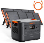 Jackery HomePower 3000 Portable Power Station with AC Cable and 2x 200W Solar Panels, 3600W (Surge 7200W) Output, 3072Wh LFP Solar Generator, Essential Backup for Home Use, Power Outage, Emergencies