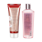 Japanese Cherry Blossom Bath and Body Set Shower Gel and Body Cream - Nourishing and Moisturizing Daily Skincare - 8 fl.oz / 236mL Each, Birthday Anniversary Wedding Gifts for Her and Him