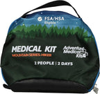 Adventure Medical Kits Mountain Series Medical Kit - Hiker - Emergency Medical First Aid Kit - for 2 People for 2 Days - Comes with a Trauma Pad, Medicine, Guide Book & More - Forest