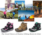 Mishansha Kids Hiking Boots Toddler Girls Boys Hiking Shoes Water-Resistant Anti-Collision Non-Slip Athletic Outdoor Trekking Boots