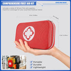 Mini Travel First Aid Kit, Emergency Kit with 201PCS First Aid Supplies and Waterproof Compact Bag, Survival Medical Kit for Home Car Office Camping Hiking