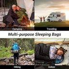 KingCamp Sleeping Bag for Adults, Cold Weather & Warm XL Big and Tall Flannel Sleeping Bags with Compression Sack Portable Waterproof Essentials Gear Accessories for Outdoor Camping