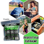 The Klean Freak Body Wipes - 12 count Individually Wrapped | Showerless Body Wipe for Women & Men | Sustainable Bodywipes for Gym, Travel, Camping | Tea-Tree