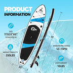 InnoExpo Inflatable Stand Up Paddle Boards with Premium Accessories, Wide Stable SUP Paddle Board Design, Non-Slip Comfort Deck for Youth & Adults