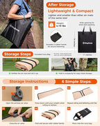 Kingcamp FLEXIREST 5.0 Sleeping Pad for Camping, PVC-Free Air Inflatable High Support Compact Camping Mattress with Pump Sack for Glamping Tent Cot Car Travel, 79"*30"*2"