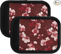 Cherry Blossoms Red Luggage Handle Wrap for Suitcase Luggage Tags Handle Covers Identifiers Soft Decorations Travel Accessories 2 Pack