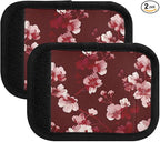 Cherry Blossoms Red Luggage Handle Wrap for Suitcase Luggage Tags Handle Covers Identifiers Soft Decorations Travel Accessories 2 Pack