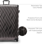 TUMI - 19 Degree Lite 4 Wheel Luggage - Lightweight and Highly Durable, Modern Contour, Hard Shell Men's and Women's Suitcase - 30" Extended Trip Packing Case, Black Graphite