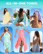 6 Pack Turkish Beach Towels Vacation Essentials Pool Towel for Women Birthday, Teacher Appreciation Thank You Gifts, Mothers Days Bridesmaid Bride Girlfriend Friendship Sister 40th Retirement Gift