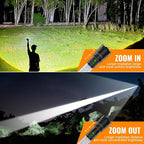 Hoxida Rechargeable Camping Lanterns Flashlight High Lumens- 2000 Meters Long Beam Super Bright LED Flashlight, Waterproof Camping Tent Lights 5 Modes, Zoomable Camp Flashlight Lantern 2pcs