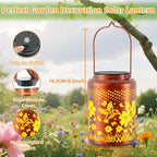 Solar Lanterns Outdoor Waterproof Hummingbird, KagoLing Birthday Gifts for Women Mom Grandma, Garden Decor Hanging Solar Lights Outdoor Metal Lantern Decoration Outside for Yard, Patio, Backyard