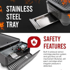 GasOne Propane or Butane Grill Stove GS-2400P Dual Fuel Portable Camping Grill Gas Stove with Carrying Case