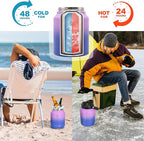 NATURE PIONEOR Insulated Water Bottles with Strap Pouch - 84 oz Stainless Steel Vacuum Bottle with Holder/Carrier/Sleeve - 18/8 Food Grade 84oz Water Jug