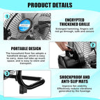 10 Inch Solar Panel Powered Fan, 2 in 1 Solar Panel or AC Charger Powered Fan 12W 9V Portable for Chicken Coop Greenhouse Household Exhaust Camping Travel Outdoor(Black)