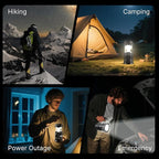 Lichamp Collapsible Portable Solar Camping Lantern, USB Rechargeable LED Flashlight - Survival Kits for Power Outages Hurricane Supplies Emergency, Indoor & Outdoor, 4-Pack