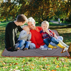 REDCAMP Large Waterproof Stadium Blanket for Cold Weather, Soft Warm Fleece Camping Blanket Windproof for Outdoor Sports, Dark Blue