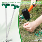 Shimeyao 10" Tent Stakes Camping Heavy Duty Stakes Bulk Metal Ground Pegs Camping Spikes Galvanized for Outdoor Pitching Canopy