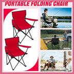 Huwena 10 Pack Folding Camping Chairs Bulk with Cupholder Carry Bags Lightweight Camp Chairs Collapsible Portable Outdoor Lawn Chair for Picnic, Beach, Outside