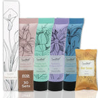 Travel Well Hotel Toiletry Kit Bulk - Individually Wrapped Guest Bathroom Essentials - Shampoo Conditioner Set & Travel Toiletries - Soap Bars & Dental Kits - 180-Piece Set, Mint Scent