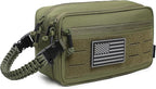 Tactical Toiletry Bag for Men Dry Wet Separate Dopp Kit Travel Hygiene Bag EDC Utility Tool Molle Pouch Mens Shaving Kit Travel shower Bags (OD Green)