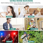 200 Pairs Earplugs for Noise Cancelling Individual Bagged Foam EarPlugs for Sleeping Work Snoring Sound Blocking Construction Loud Noise Reducing Earplugs Orange Color