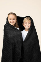 EverSnug Travel Blanket & Pillow 68x42 - Premium Ultra-Soft Microfleece 2 in 1 Compact & Packable Flight Blanket with Soft Bag Pillowcase, Hand Luggage Sleeve and Backpack Clip (Black)