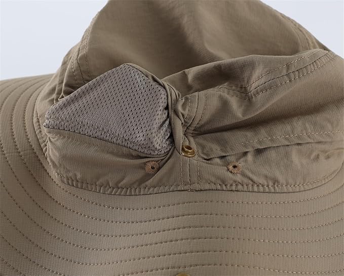 Connectyle Sun Hat for Men Women Outdoor UV Protection Safari Hat for Fishing Hiking Gardening Breathable Cowboy Hat UPF50