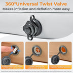 KingCamp Self Inflating Sleeping Pad, R 7.9 Air & Foam Sleeping Pad for Camping All Seasons, 3" Thick Single Camping Mattress for Camp Tent Outdoor Car, PVC Free (Lightgrey/Charcoal)