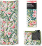 Nomadix Original Towel - Perfect for Beach, Pool, Travel, Camping, Yoga - Made with Recycled Materials - Super Absorbent - Sand Resistant -Palms Pink - 72.5" x 30"