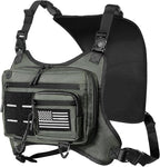 Chest Bag for Men with Expandable Accordion Structure, Running Vest for Outdoors, Chest Pack for Cycling, Hiking