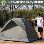 Happy Travel 1/2/3/4 Person Camping Tent, Instant Easy Pop Up Tents for Camping,Automatic Waterproof Family Camping Tent, Easy Set Up Tent,Portable Windproof Dome Tent for Camping Hiking & Traveling