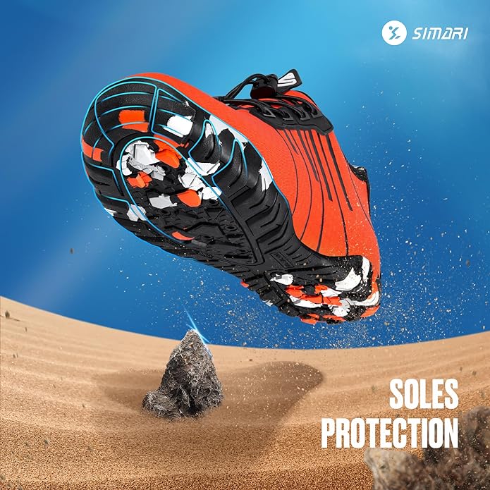 SIMARI Water Shoes for Women Men - Barefoot Quick-Dry Aqua Socks | Lightweight Swim Shoes for Surfing, Swimming, Beach Sports, Kayaking, Diving | Non-Slip Design