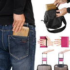 Passport Holder Cover Wallet Travel Essentials RFID Blocking Leather Card Case International Must Haves Travel Accessories for Women Men(101#Pink)