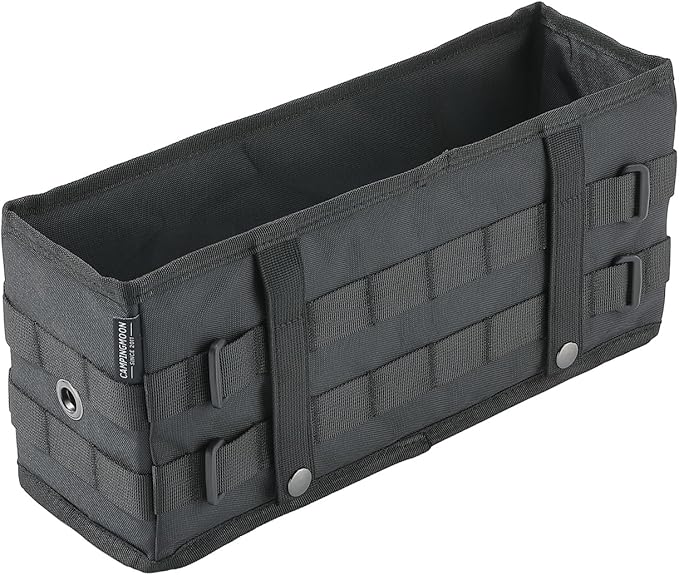 camping moon Side Storage Bag Outdoor Storage Box for Field Rack Black BG-1235BK (Black)