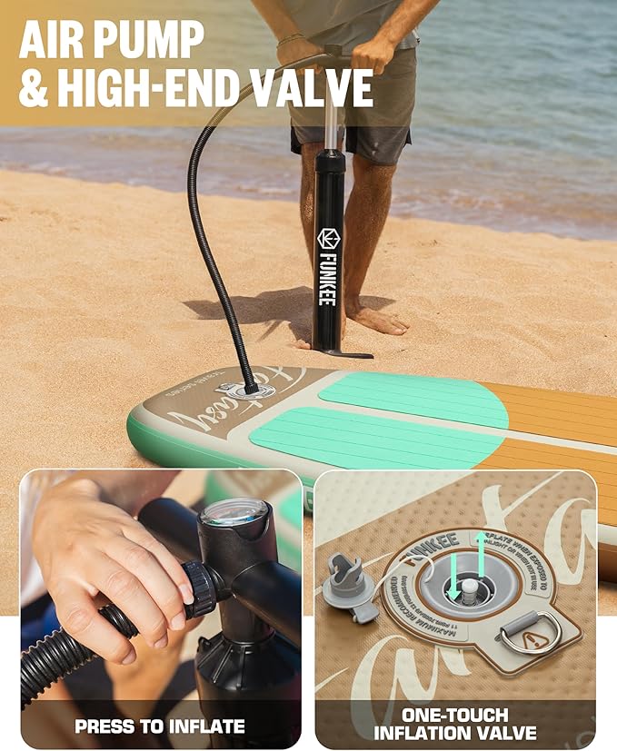 11’×34"×6" Extra Wide Inflatable Stand Up Paddle Board, Sup Board with Removable Fins, Backpack, Floating Paddle, Safety Leash, Floating Phone Case for Adults & Youth of All Skill Levels