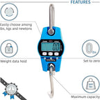 Digital Hanging Scale 660 LB 300 KG - Professional Heavy Duty Waterproof Fish Scale - Portable Durable Crane Scale for Luggage Weight Suitcase Hunting Farm Bike Bow Fish Weight Fishing Scale